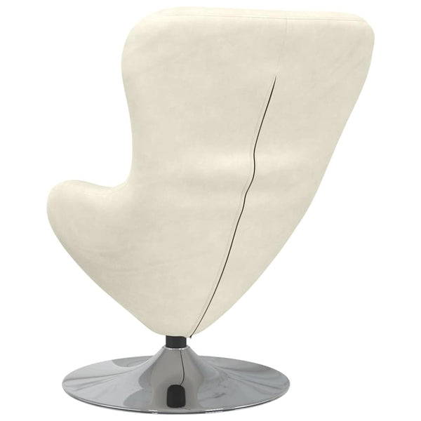 vidaXL Fauteuil œuf crème velours