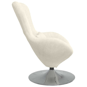 vidaXL Fauteuil œuf crème velours