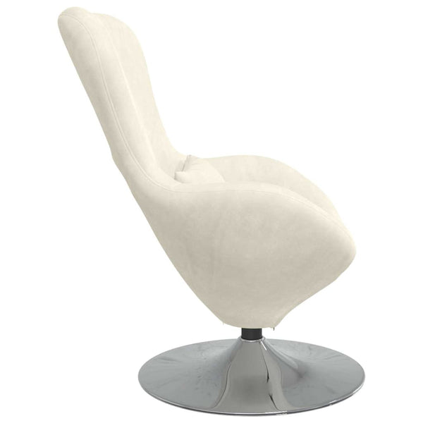 vidaXL Fauteuil œuf crème velours