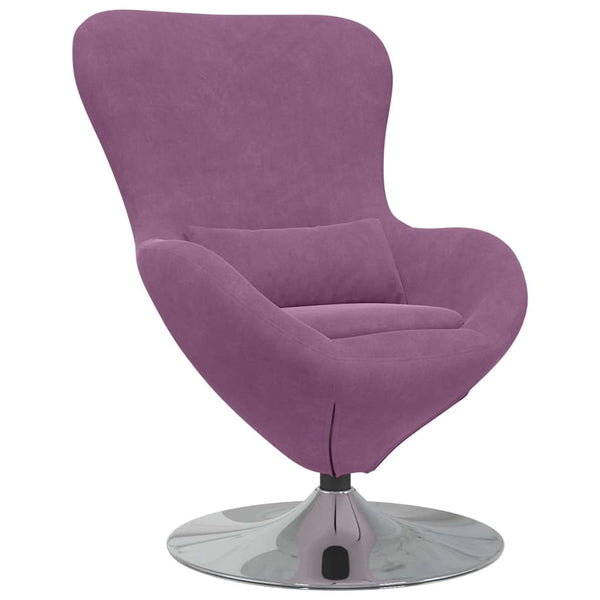 Lila Samt Eiersessel Loungesessel