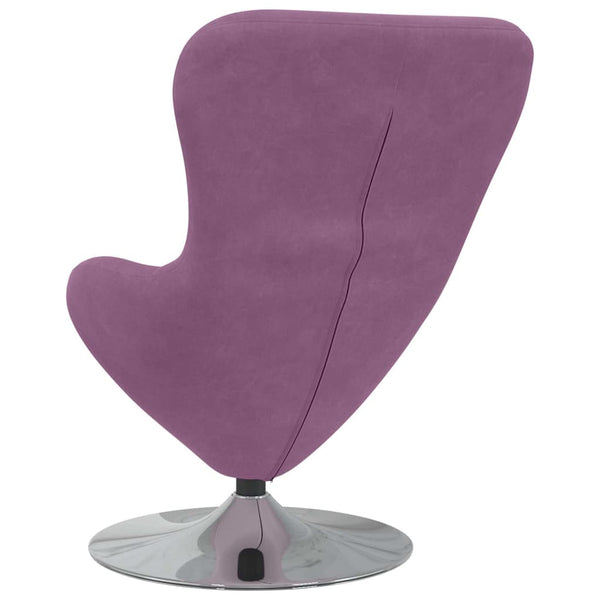 Lila Samt Eiersessel Loungesessel