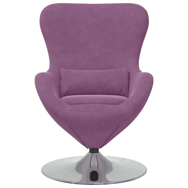 Lila Samt Eiersessel Loungesessel