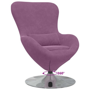 Lila Samt Eiersessel Loungesessel