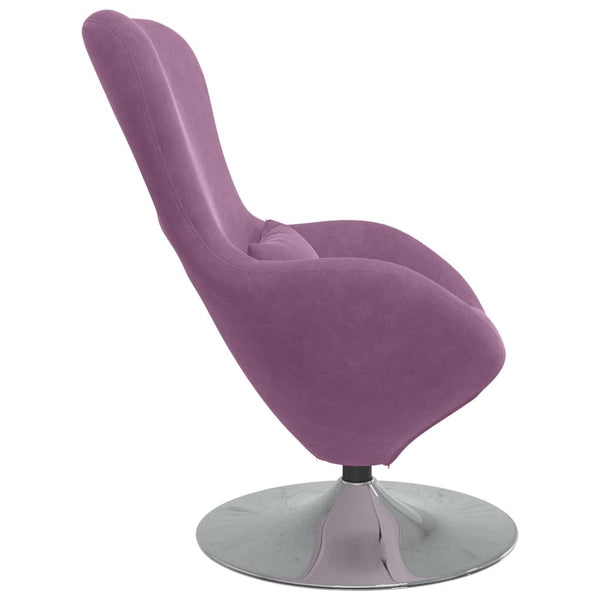 Lila Samt Eiersessel Loungesessel