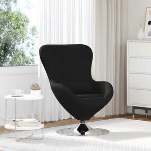 Schwarzer Eiersessel Stoff 63x73x90cm