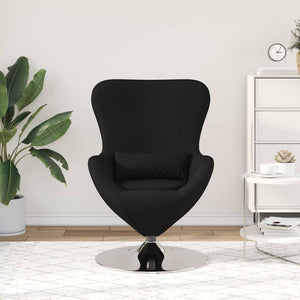 Schwarzer Eiersessel Stoff 63x73x90cm