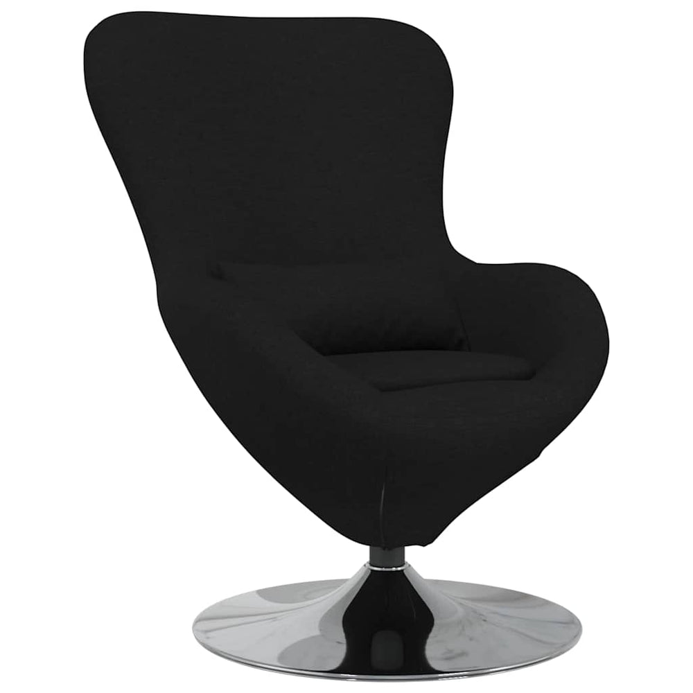 Schwarzer Eiersessel Stoff 63x73x90cm