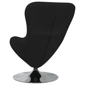 Schwarzer Eiersessel Stoff 63x73x90cm