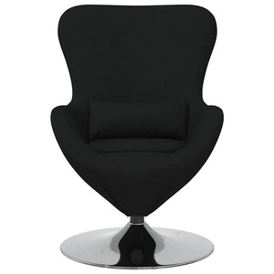 Schwarzer Eiersessel Stoff 63x73x90cm