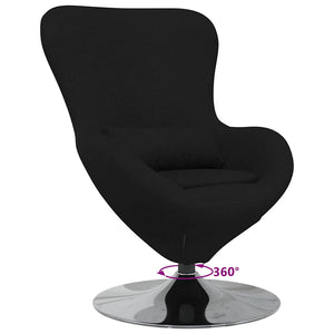 Schwarzer Eiersessel Stoff 63x73x90cm