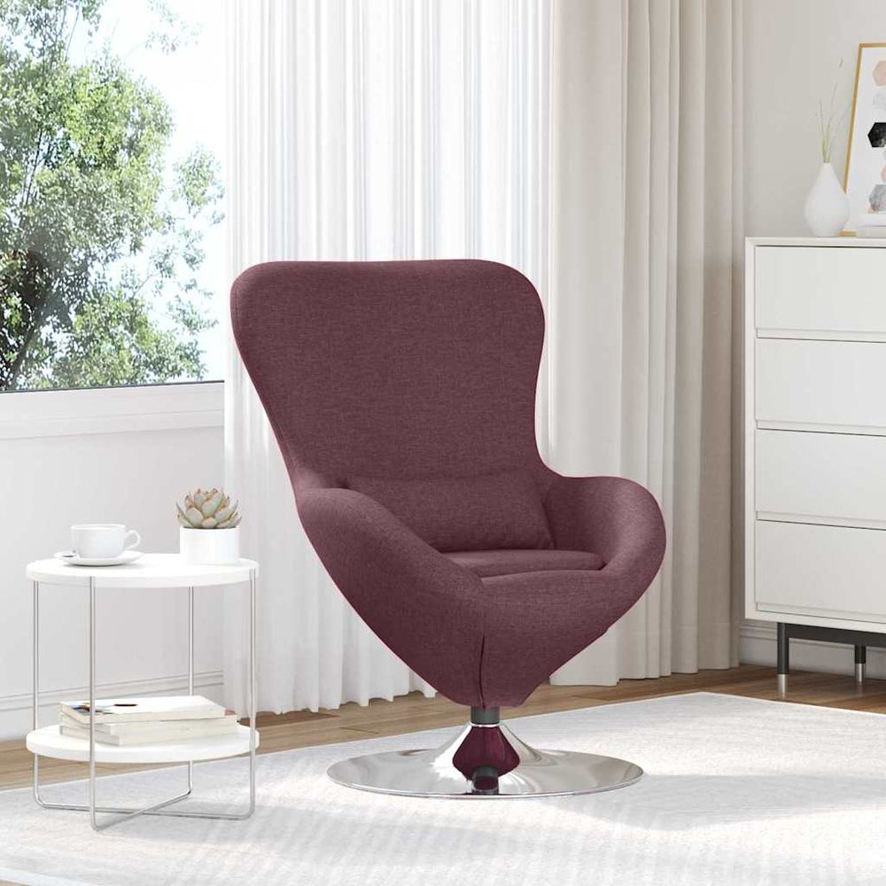 Lila Eiersessel Stoff 63x73x90cm
