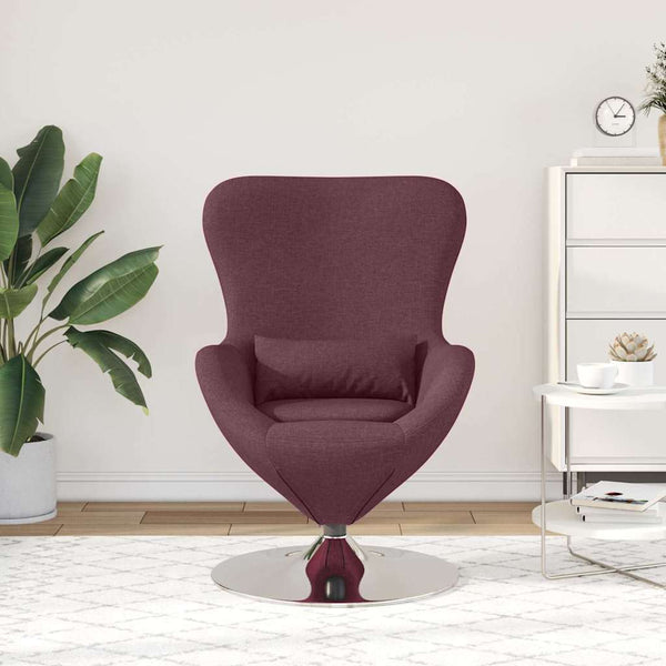 Lila Eiersessel Stoff 63x73x90cm