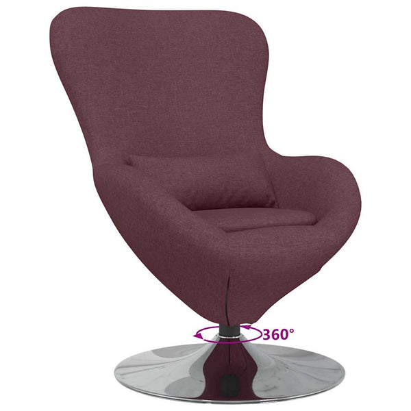 Lila Eiersessel Stoff 63x73x90cm