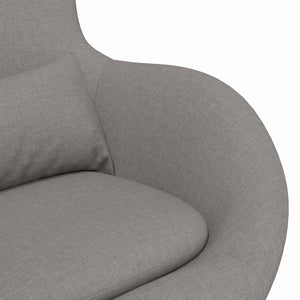 Eiersessel Taupe Stoff 63x73x90cm