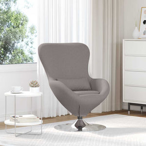 Eiersessel Taupe Stoff 63x73x90cm