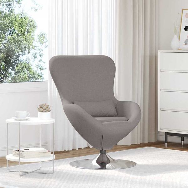 Eiersessel Taupe Stoff 63x73x90cm