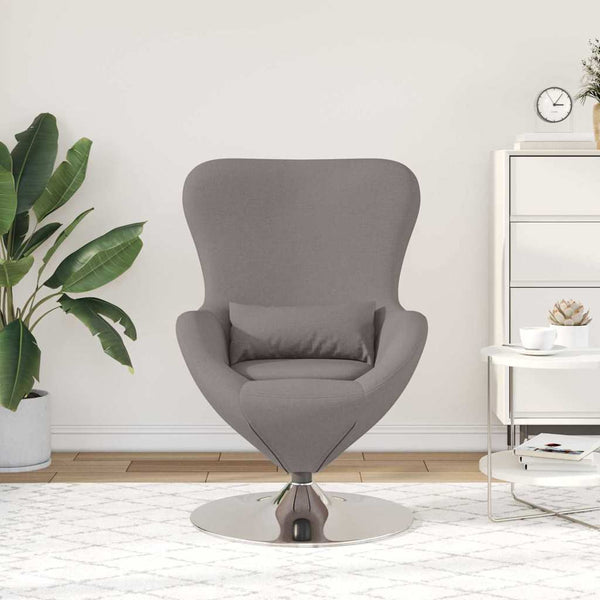 Eiersessel Taupe Stoff 63x73x90cm