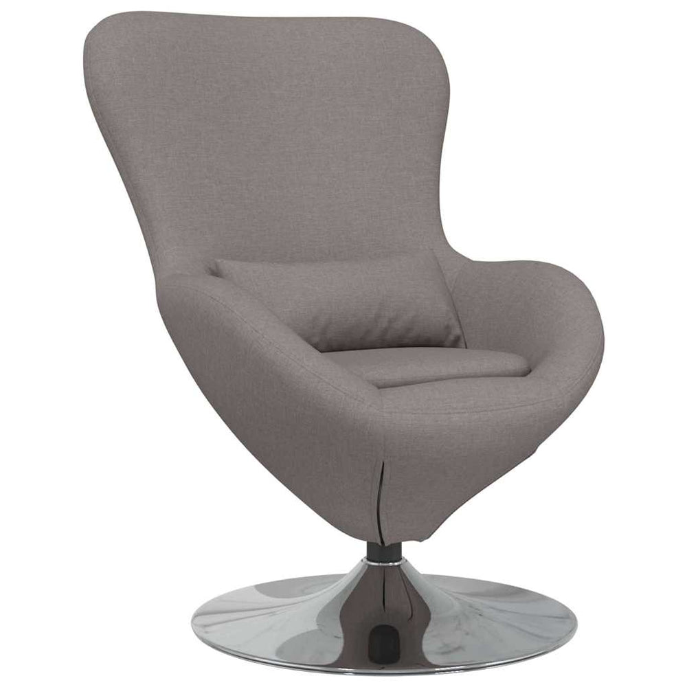 Eiersessel Taupe Stoff 63x73x90cm