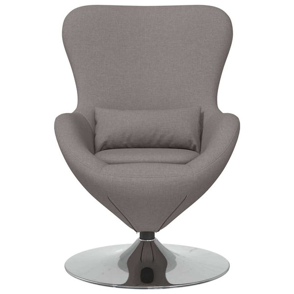 Eiersessel Taupe Stoff 63x73x90cm