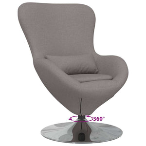 Eiersessel Taupe Stoff 63x73x90cm