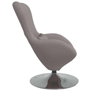 Eiersessel Taupe Stoff 63x73x90cm