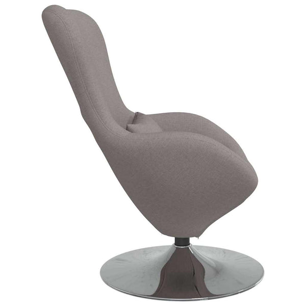 Eiersessel Taupe Stoff 63x73x90cm