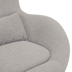 Hellgrauer Eiersessel Stoff 63x73x90cm
