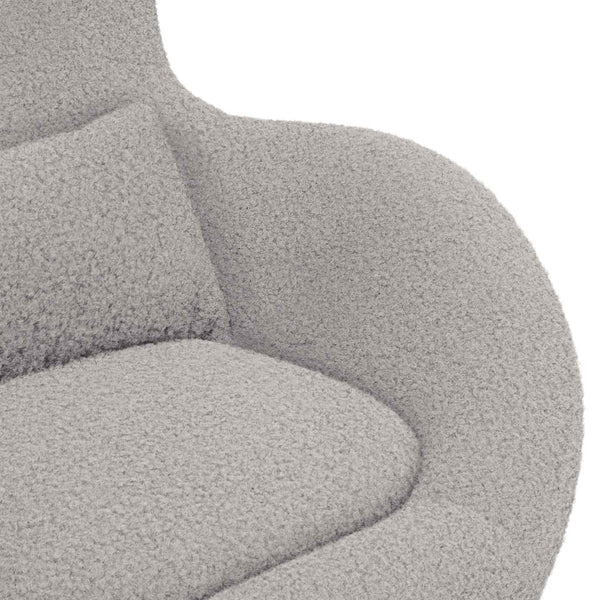 Hellgrauer Eiersessel Stoff 63x73x90cm