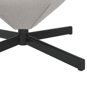Hellgrauer Eiersessel Stoff 63x73x90cm