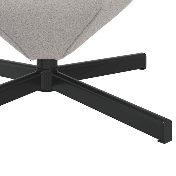 Hellgrauer Eiersessel Stoff 63x73x90cm