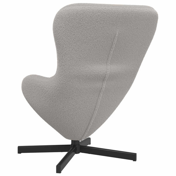 Hellgrauer Eiersessel Stoff 63x73x90cm