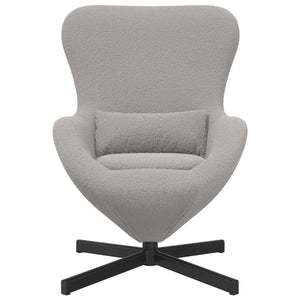 Hellgrauer Eiersessel Stoff 63x73x90cm