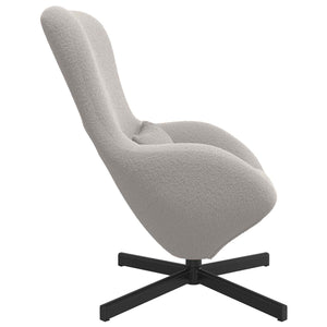 Hellgrauer Eiersessel Stoff 63x73x90cm