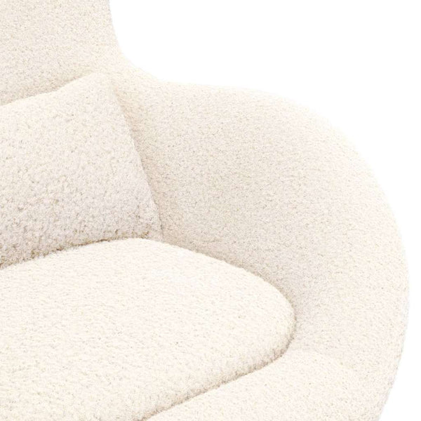 Creme Eiersessel Stoff 63x73x90cm