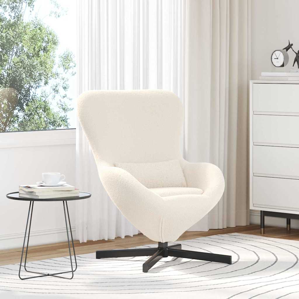 Creme Eiersessel Stoff 63x73x90cm