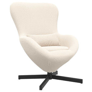 Creme Eiersessel Stoff 63x73x90cm