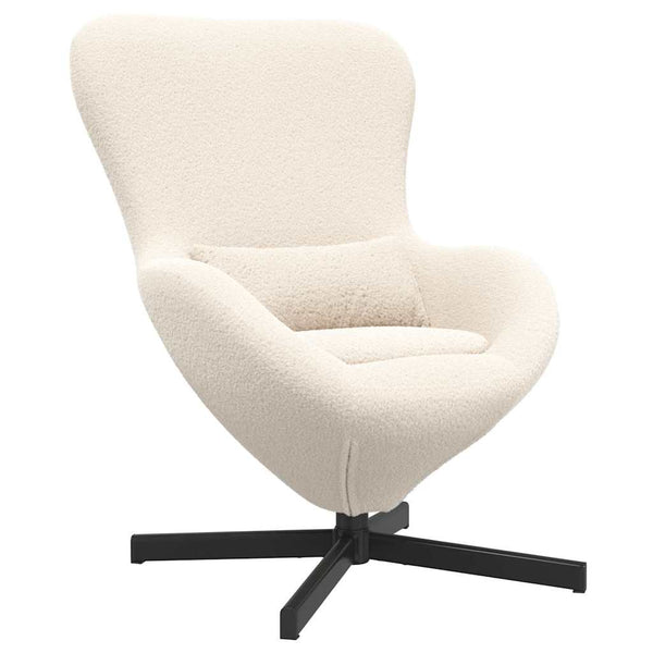 Creme Eiersessel Stoff 63x73x90cm