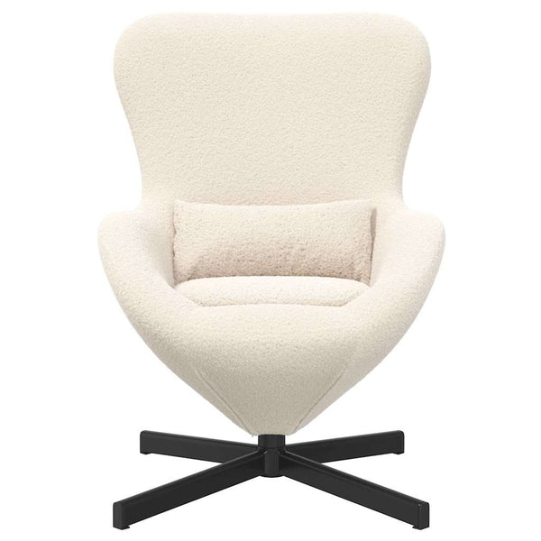 Creme Eiersessel Stoff 63x73x90cm