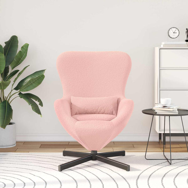 Rosa Eiersessel Stoff 63x73x90cm