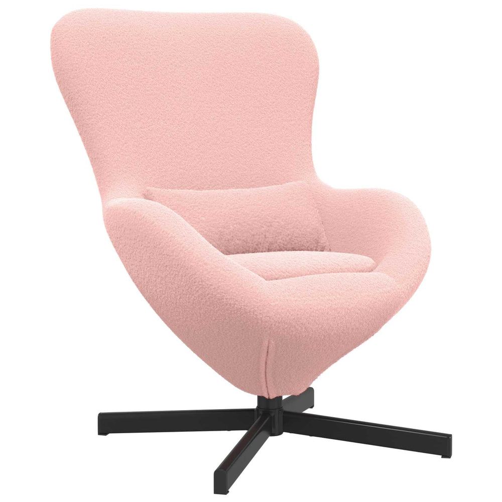 Rosa Eiersessel Stoff 63x73x90cm
