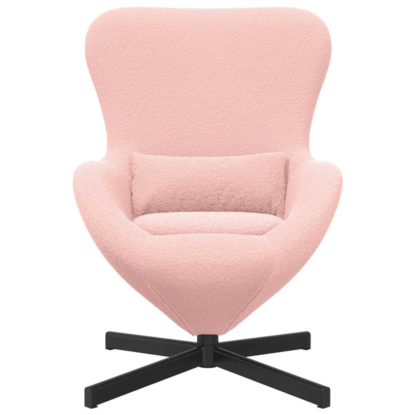Rosa Eiersessel Stoff 63x73x90cm