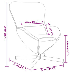 Rosa Eiersessel Stoff 63x73x90cm