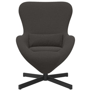 Dunkelgrauer Eiersessel Stoff