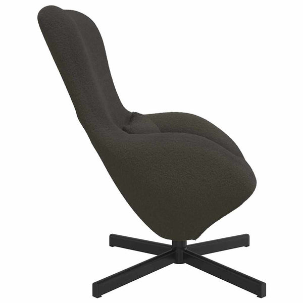Dunkelgrauer Eiersessel Stoff