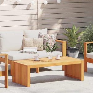 vidaXL Side Table Oil-Natural 110 x 55 x 35 cm Solid Acacia Wood