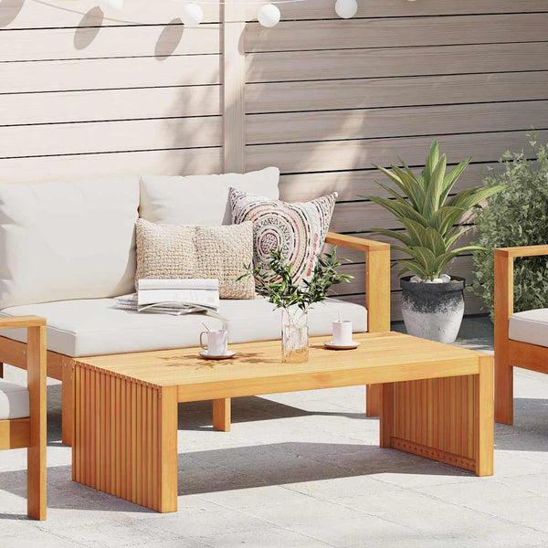 vidaXL Side Table Oil-Natural 110 x 55 x 35 cm Solid Acacia Wood