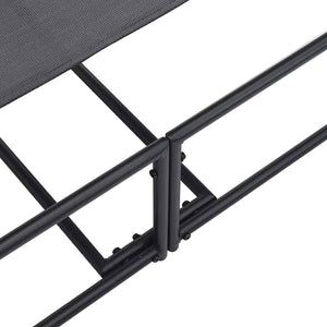 Gartenliegestuhl 2er Set Schwarz