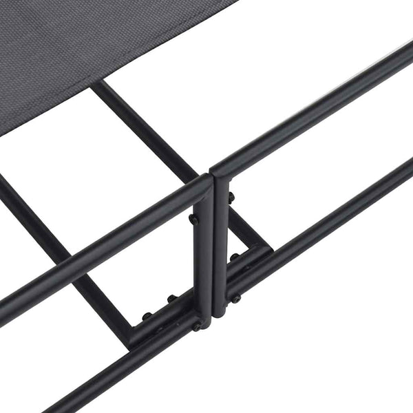 Gartenliegestuhl 2er Set Schwarz
