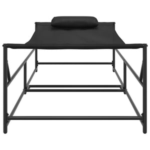 Gartenliegestuhl 2er Set Schwarz