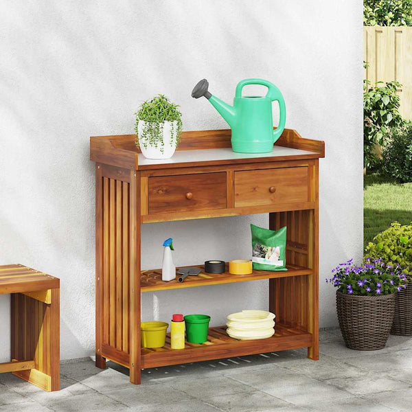 Garten Schrank Akazie Massivholz 93cm